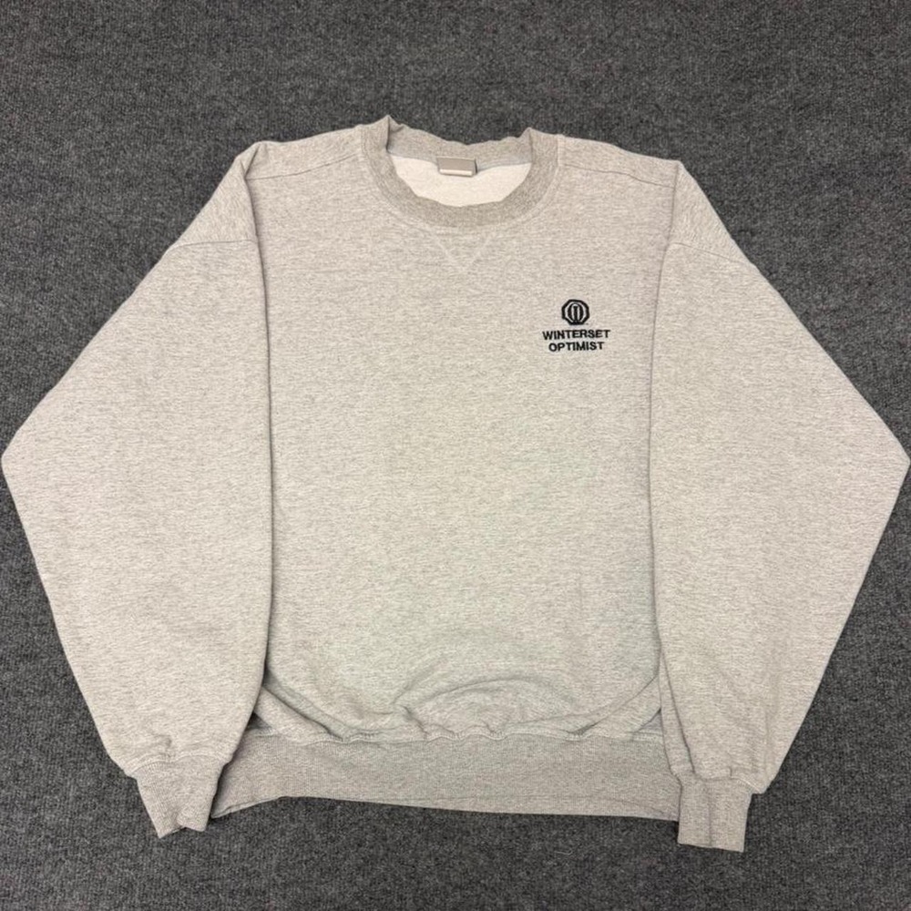 Vintage 90s Jerzees Z-Class Sweatshirt Mens XL Grey Winterset Optimist Pullover